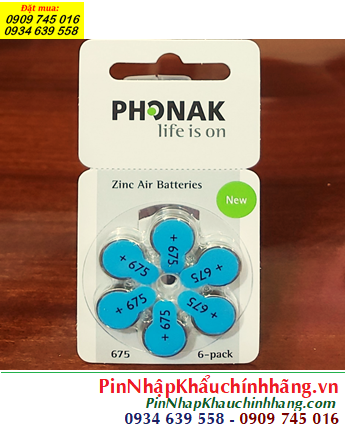 Pin máy trợ thính PHONAK PR44 _Pin 675, Pin máy điếc PHONAK PR44 /675 chính hãng _X.xứ Đức (Germany)